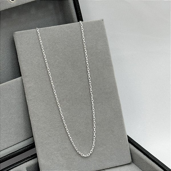 Cordão Modelo Cadeadinho 70cm em Prata