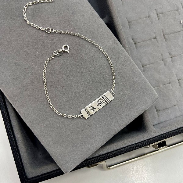 Pulseira Personalizada Olhar em Prata