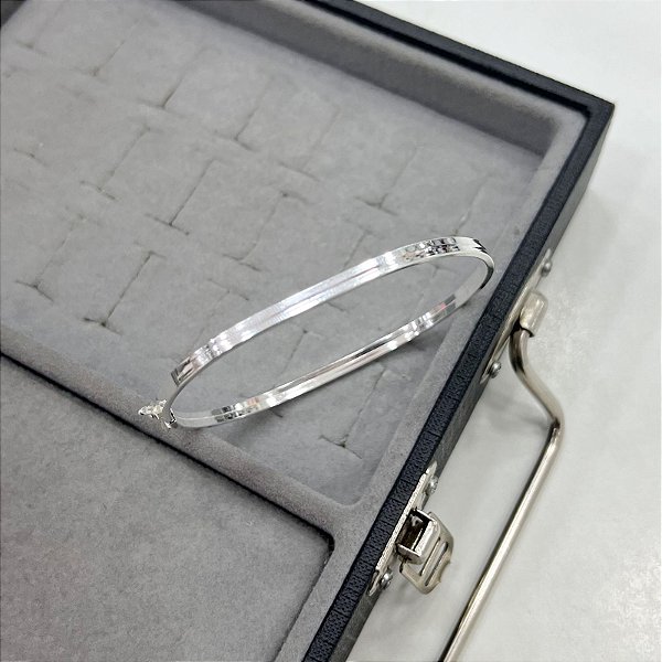 Bracelete Aro Batido 3mm em Prata