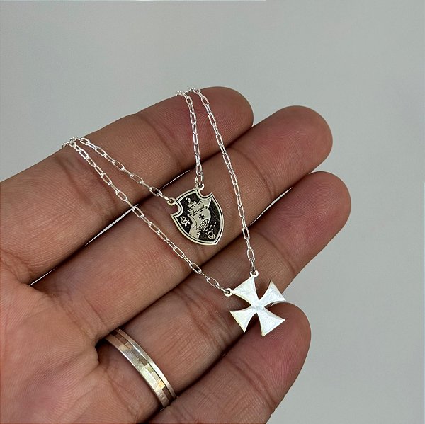 Escapulário Escudo Vasco da Gama em Prata