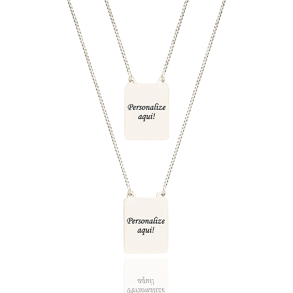 Escapulário em Prata com Personalização Livre