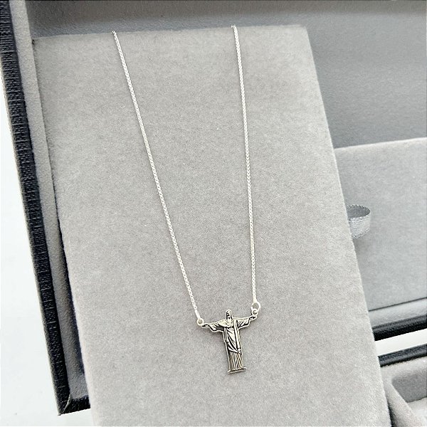 Colar Cristo Redentor em Prata