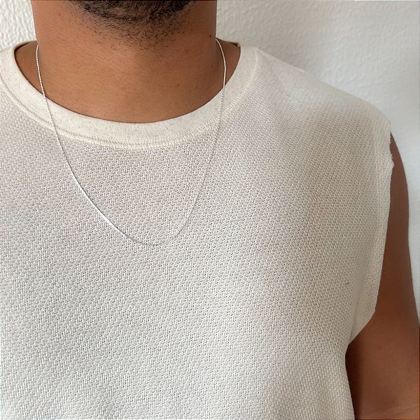 Corrente Elo Mimosa em Prata – 60cm