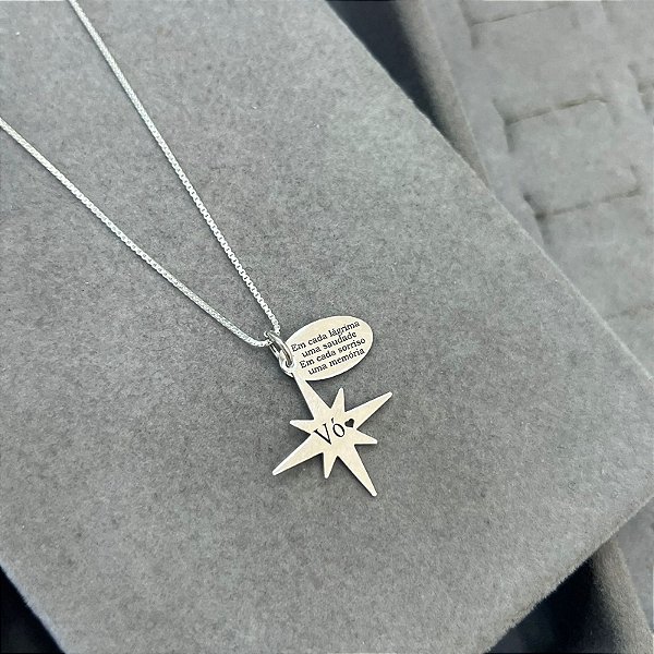 Pingente Estrela da Saudade com Nome