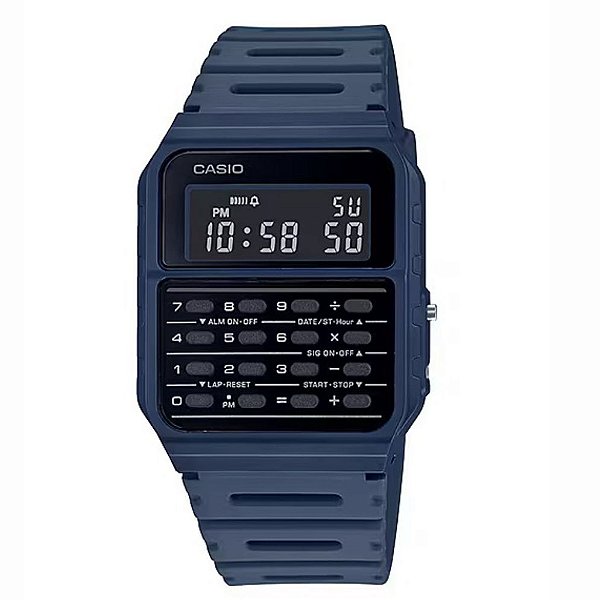 Relógio Casio Unissex Calculadora CA-53WF-2BDF Azul
