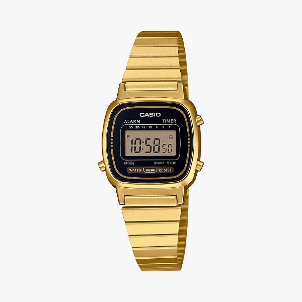 Relógio Casio Mini Retrô Feminino LA670WGA-1DF