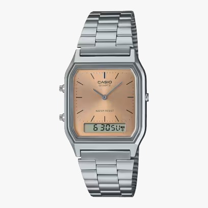 Relógio Casio Vintage Unissex AQ-230A-4AMQY Fundo Bronze