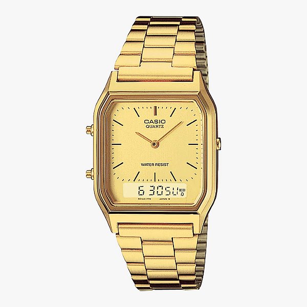 Relógio Casio Dourado Vintage Unissex AQ-230GA-9DMQ
