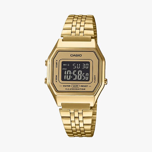 Relógio Casio Feminino Vintage Dourado LA680WGA-9BDF