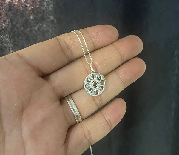 Colar Fases da Lua em Prata