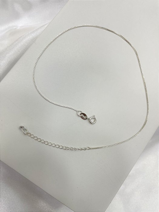 Tornozeleira Veneziana em Prata