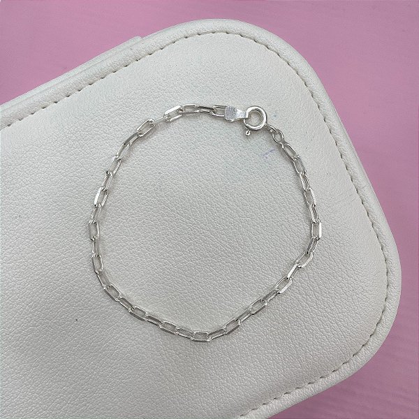 Pulseira Cadeado em Prata