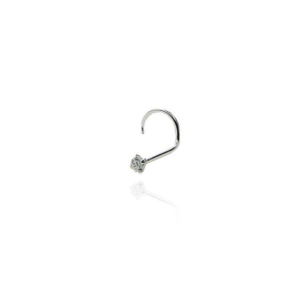 Piercing Nostril Nariz em Prata com Pedra