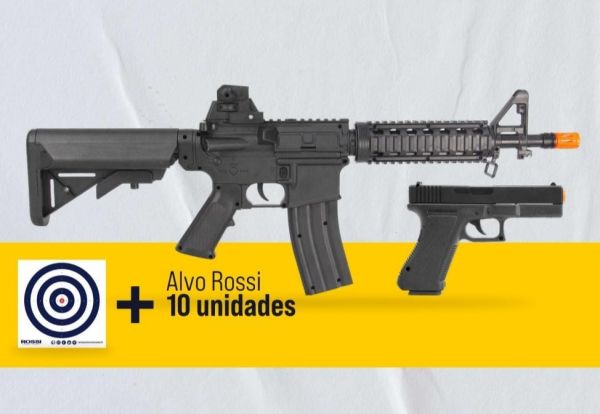 Kit Rifle M4 E Pistola V307 De Airsoft Vigor Vg Spring
