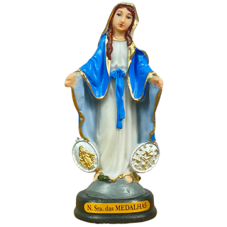 Imagem em Resina Nossa Senhora das Medalhas 15cm