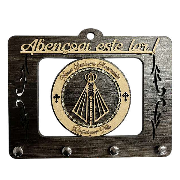 Porta chave em MDF tabaco APDA