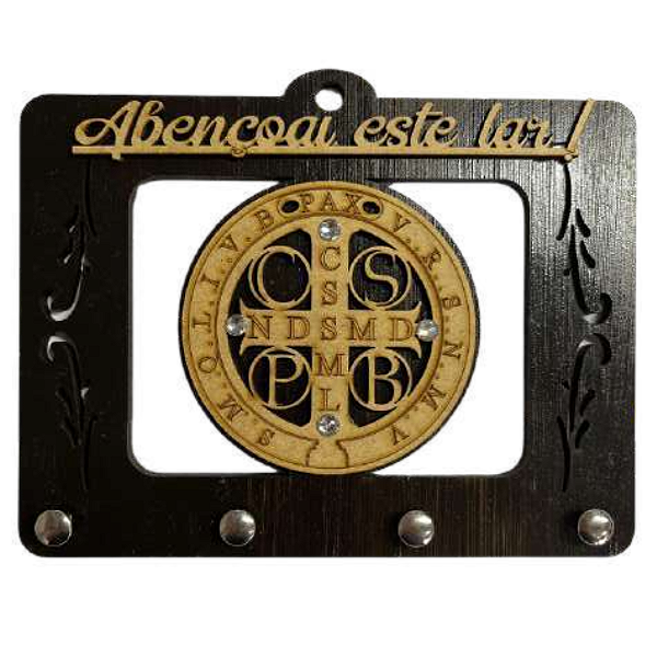 Porta chave em MDF tabaco São Bento