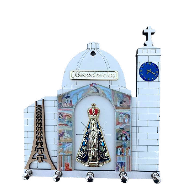 Porta chave em mdf torre branca