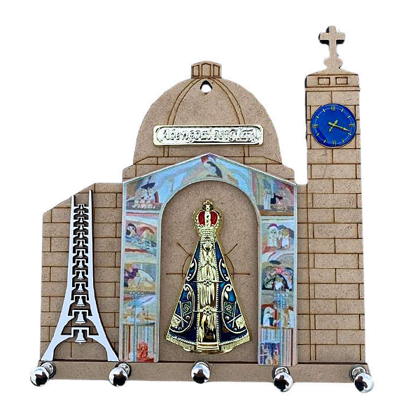 Porta chave em mdf torre cru