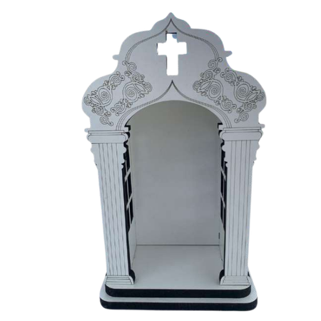 Capela de Oração para Santos 20cm MDF