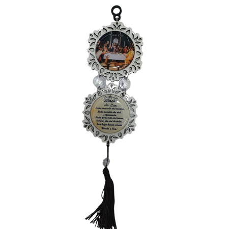 Adorno Santa Ceia Mini Círculo em MDF