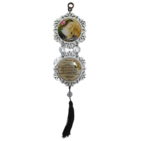 Adorno Mini Círculo Santa Rita em MDF