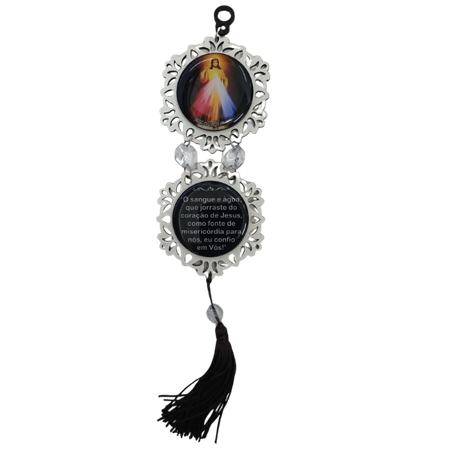 Adorno Mini Círculo Jesus Misericordioso MDF