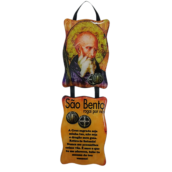 Adorno Fita Duplo Religioso São Bento