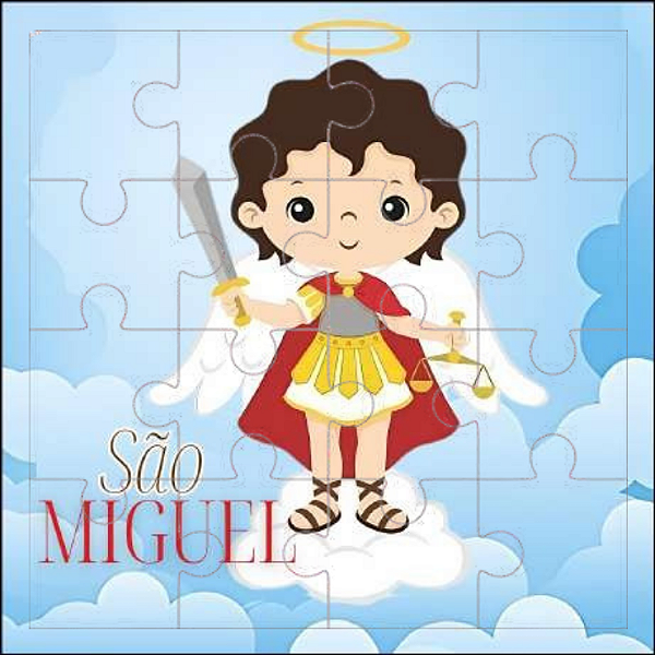 Kit Quebra-Cabeça MDF 5 Peças Arcanjos