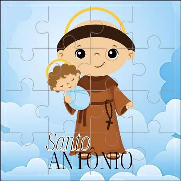 Kit Quebra-Cabeça MDF Santo Antonio 5 Peças