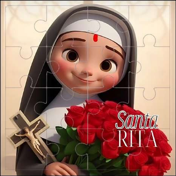 Kit Quebra-Cabeça MDF 5 Peças Santa Rita