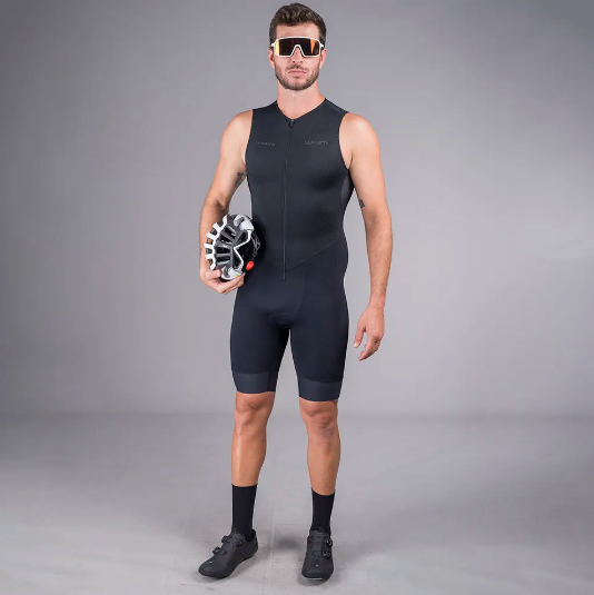 Macaquinho Triathlon Woom Carbon Storm Black Masculino