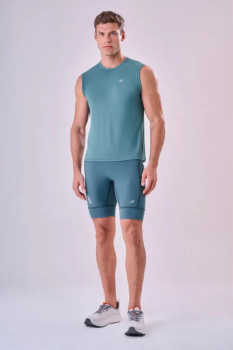 Bermuda Masculina de Compressão Grit Bossa 6 Bolsos 9" Verde - Authen