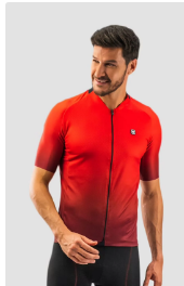 Camisa de Ciclismo Free Force Start All Fit Red Gradient Masculina
