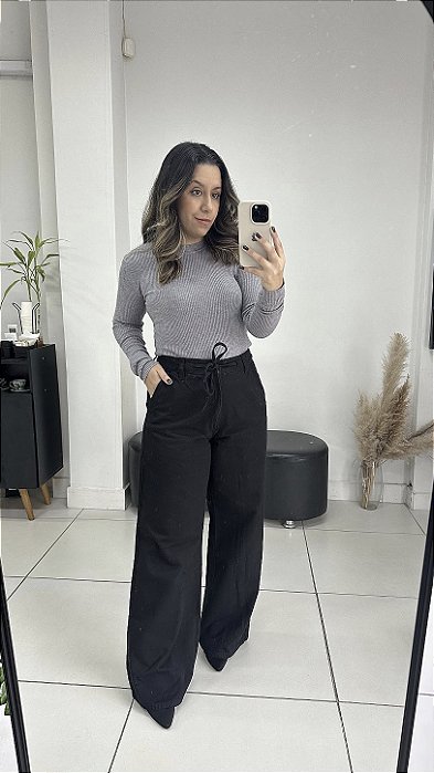 Wide Leg Sarja com cordao