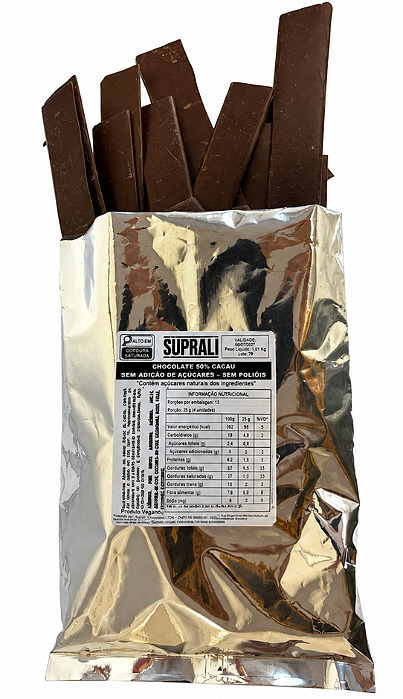 Chocolate 50% S/ Adição de Açúcar S/ Poliol - Vegano e S/ Glúten - 4kg