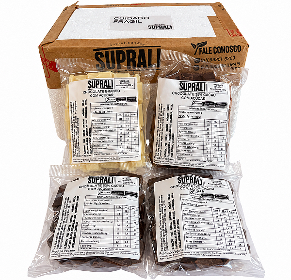 Kit Degustação Chocolates com Açúcar - 4 produtos (800 g)