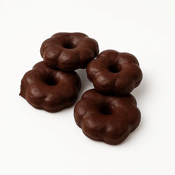 Biscoitos de cacau banhados em chocolate 70% cacau (200g)