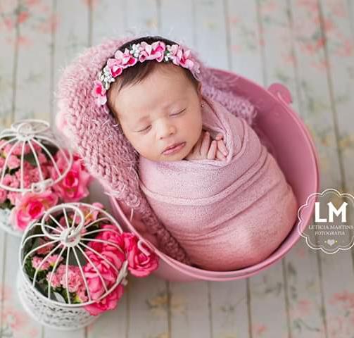 Balde De Metal Rosa Sonho