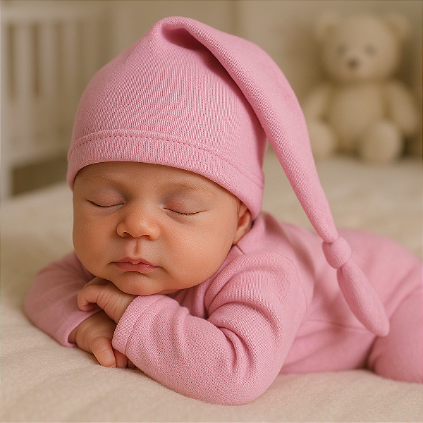 Gorrinho Soneca Rosa Claro