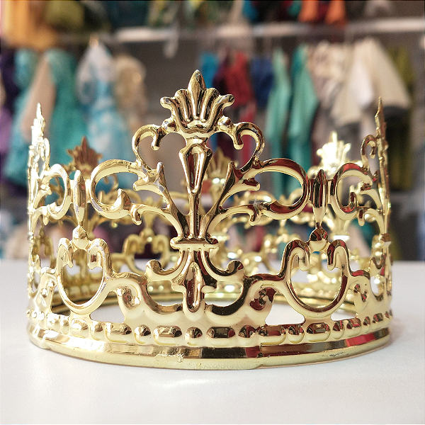 Coroa de Metal Dourada 10cm