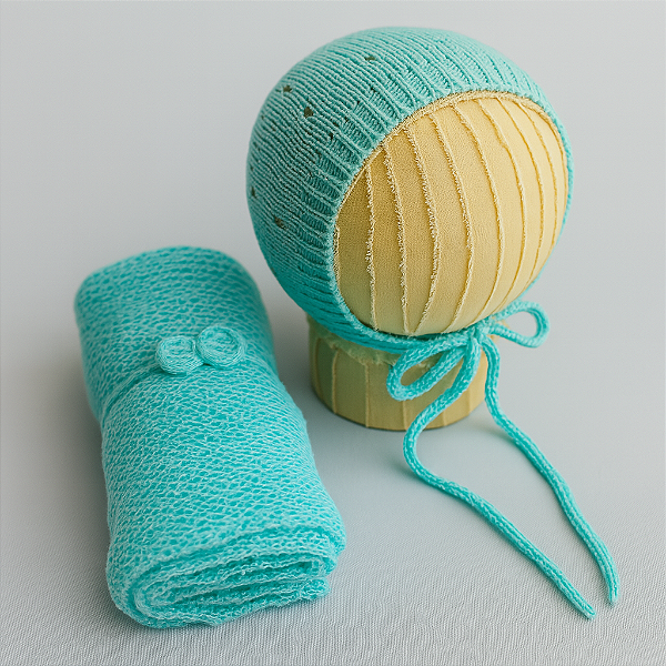 Kit Wrap e Touca - Verde Soft