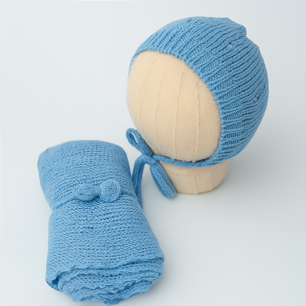 Kit Wrap e Touca - Azul Caribe