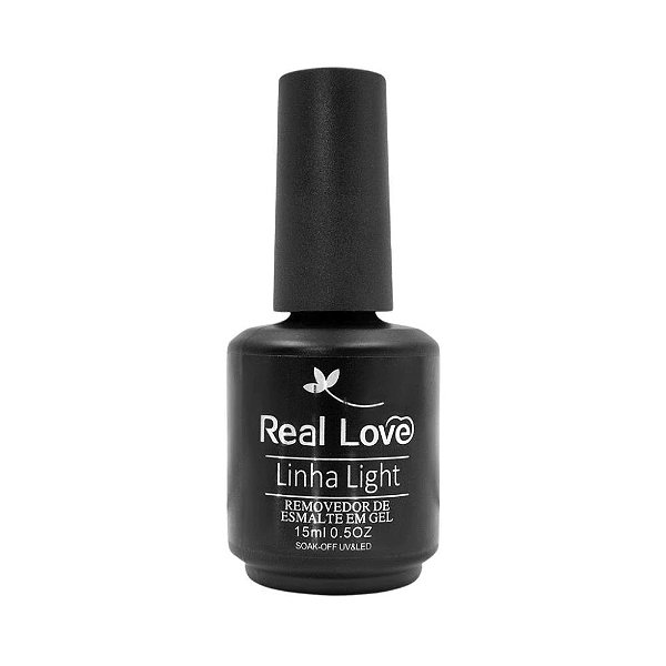 REAL LOVE REMOVEDOR DE ESMALTE EM GEL LINHA LIGHT 15ML