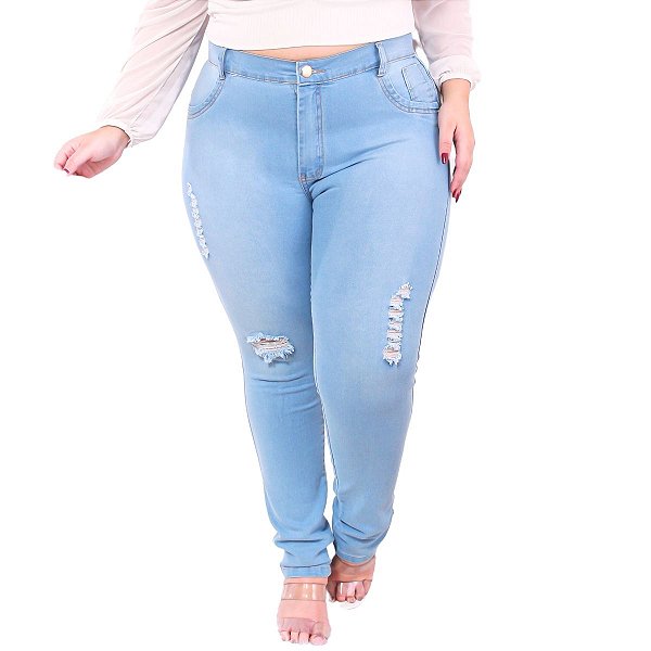Calça Skinny Jeans Plus Size Ref.060