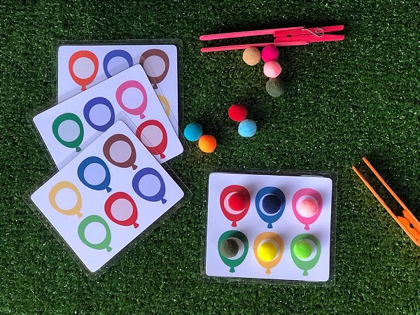 Jogo Balões - Pareamento de cores