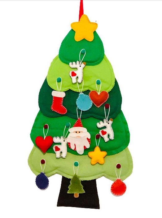 Árvore De Natal Montessori Em Feltro