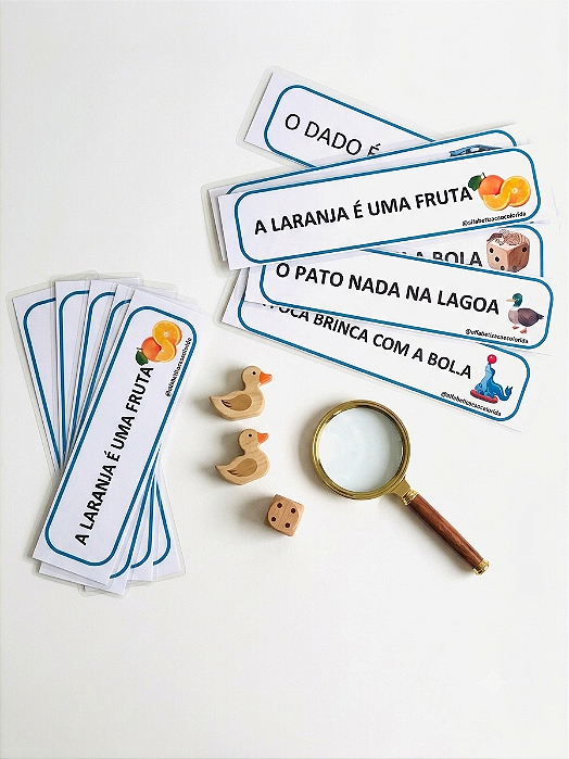 Fichas com frases para leitura