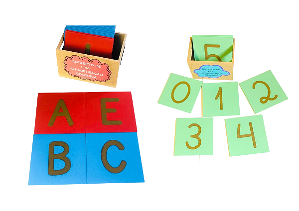 Kit Alfabeto Letra Bastão Maiúscula E Números De Lixa