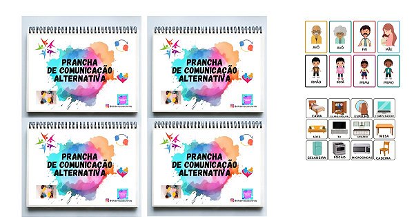 Kit 4 Pranchas de Comunicação Alternativa 260 Imagens